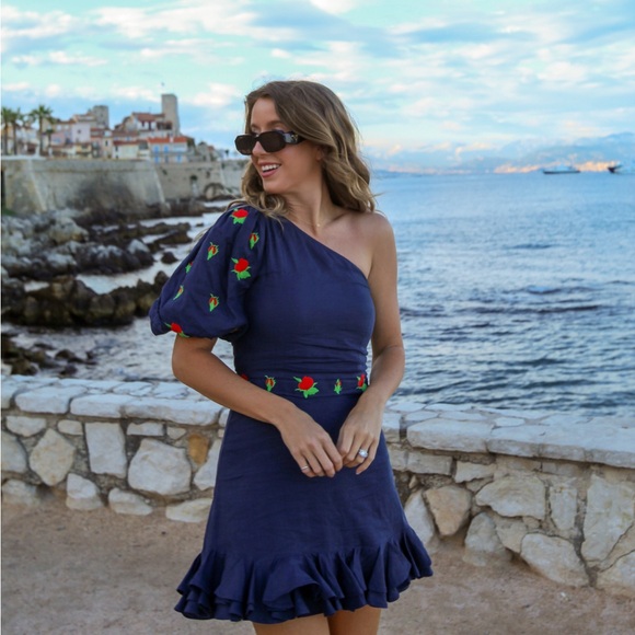 One shoulder linen rose mini - Picture 2 of 2